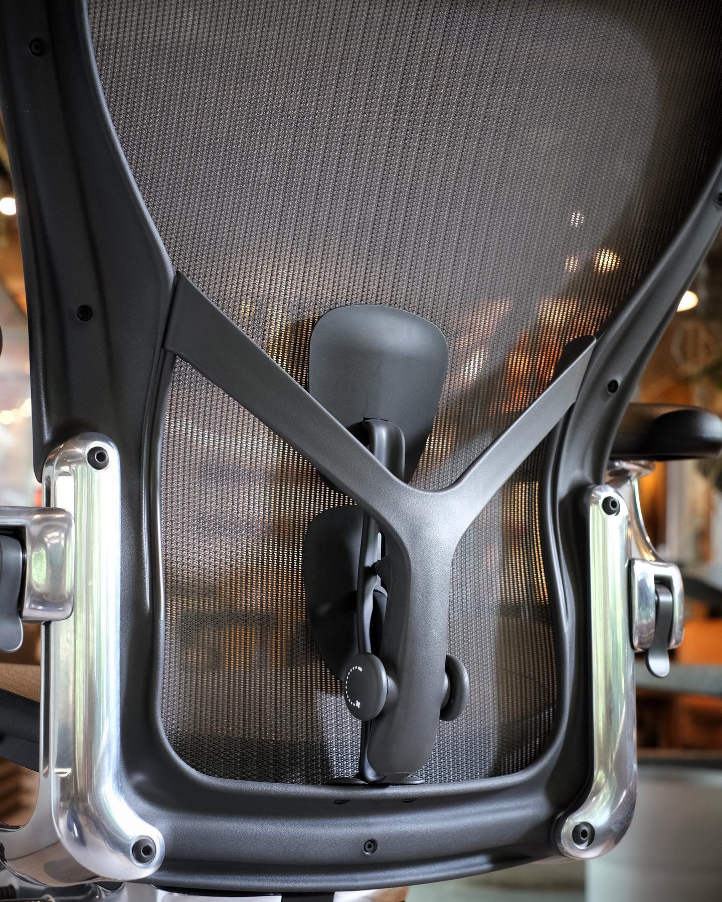 Herman Miller Aeron Remastered Chair, Graphite, Polished Aluminum