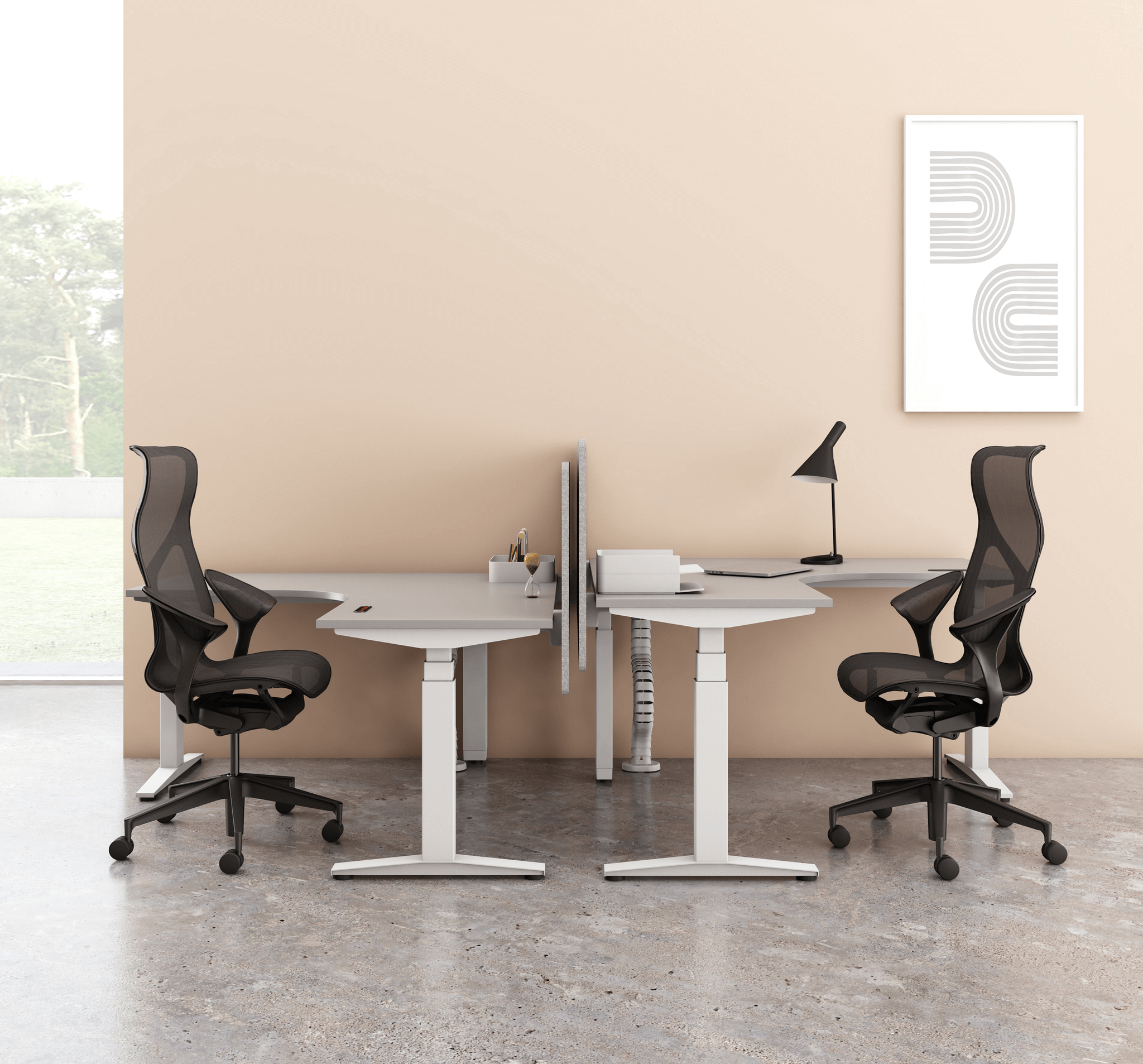 Herman Miller Cosm Designer Chair, High Back, Leaf Arms