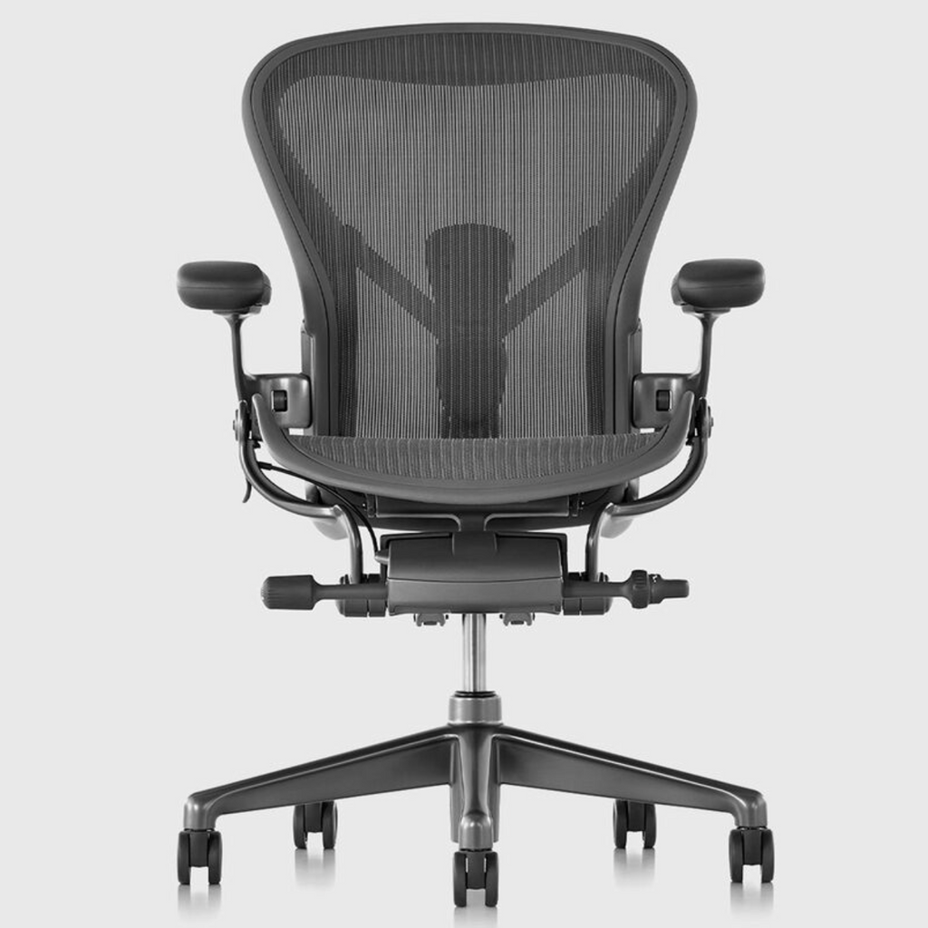 Herman Miller Aeron Remastered Ergonomic Chair, Carbon, melbourne office chair, front view