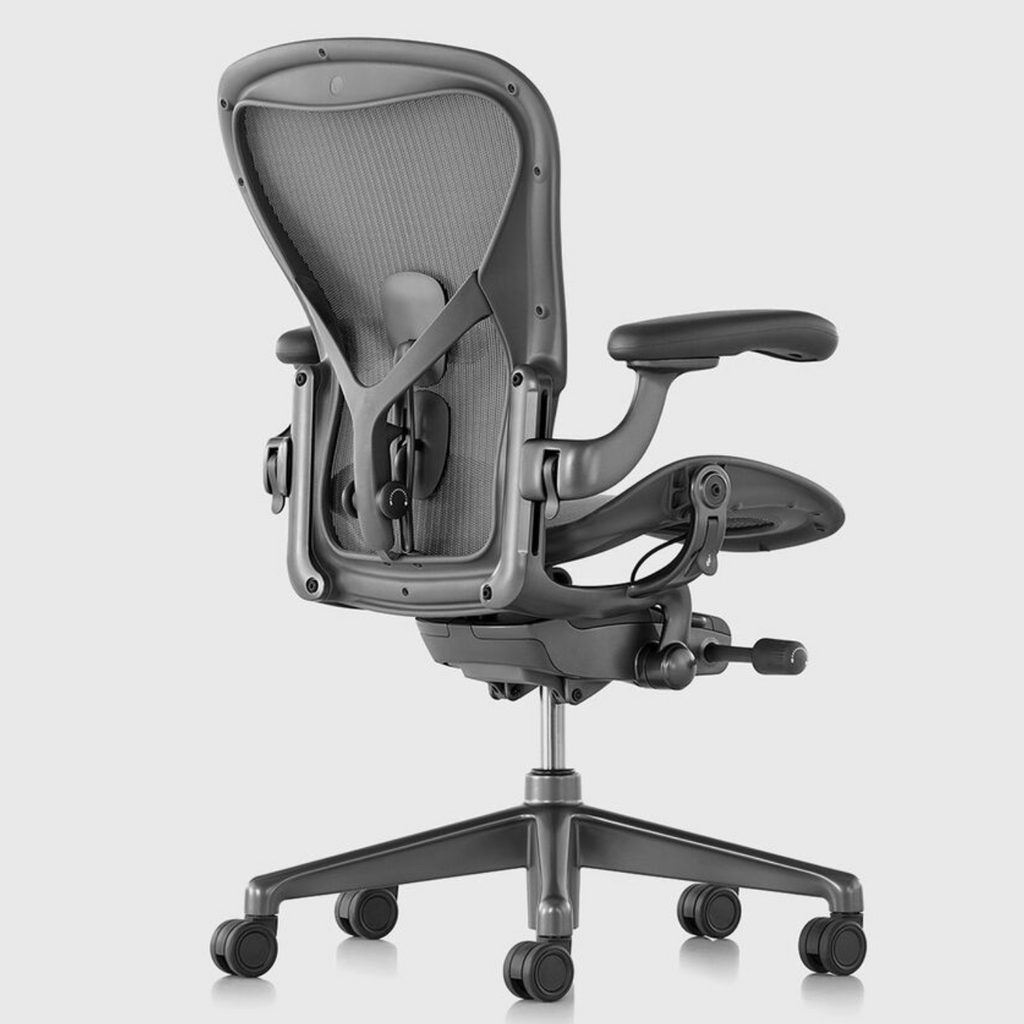 Herman Miller Aeron Remastered Ergonomic Chair, Carbon, melbourne office chair, side back view