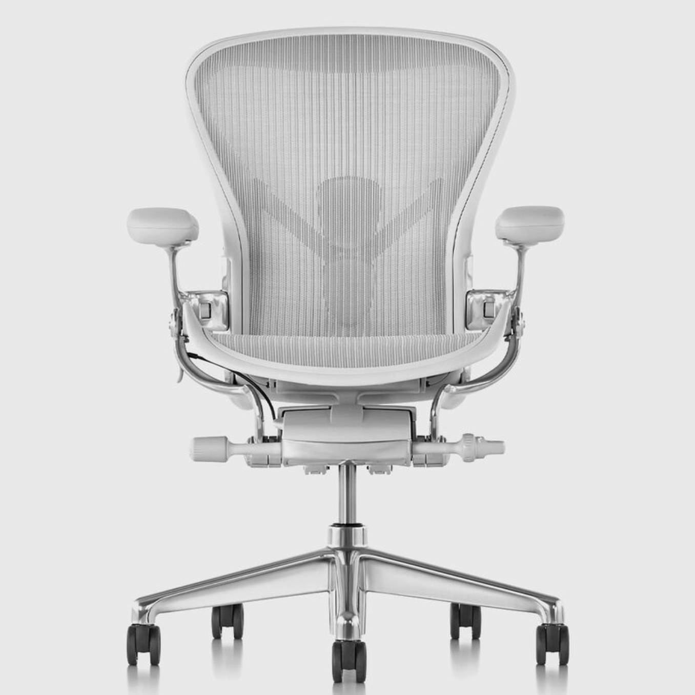Herman Miller Aeron Remastered Ergonomic Chair - Mineral & Polished Aluminum Legs