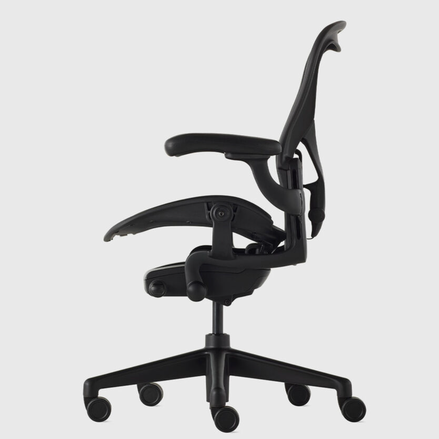 Herman Miller Aeron Remastered Ergonomic Chair, Onyx, side left view