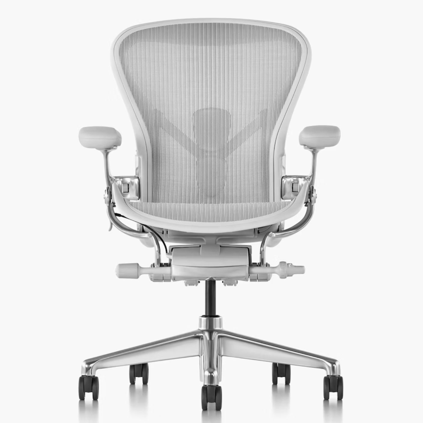 Herman Miller Aeron Remastered Chair, Mineral, Polished Aluminum