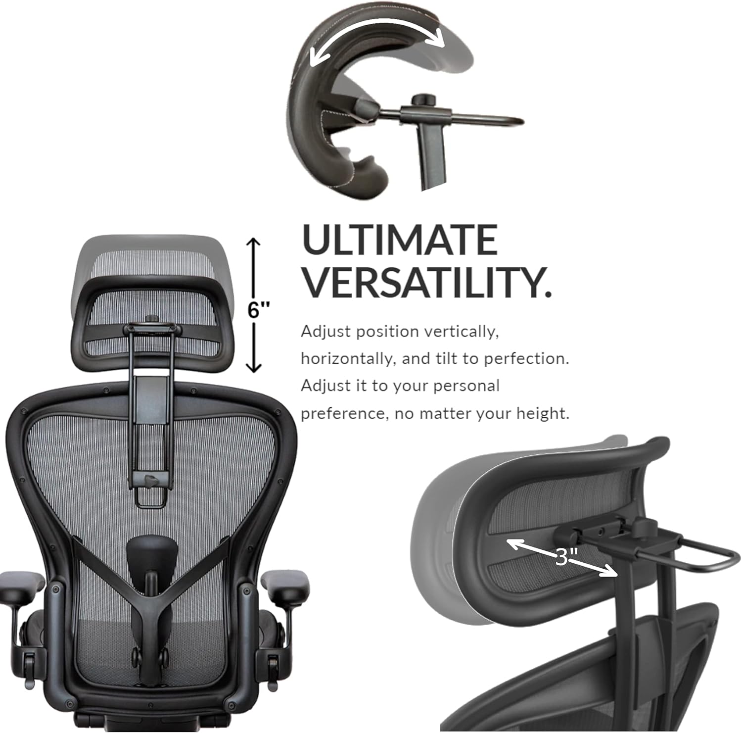 Atlas Headrest for Herman Miller Aeron Remastered Chair Melbourne