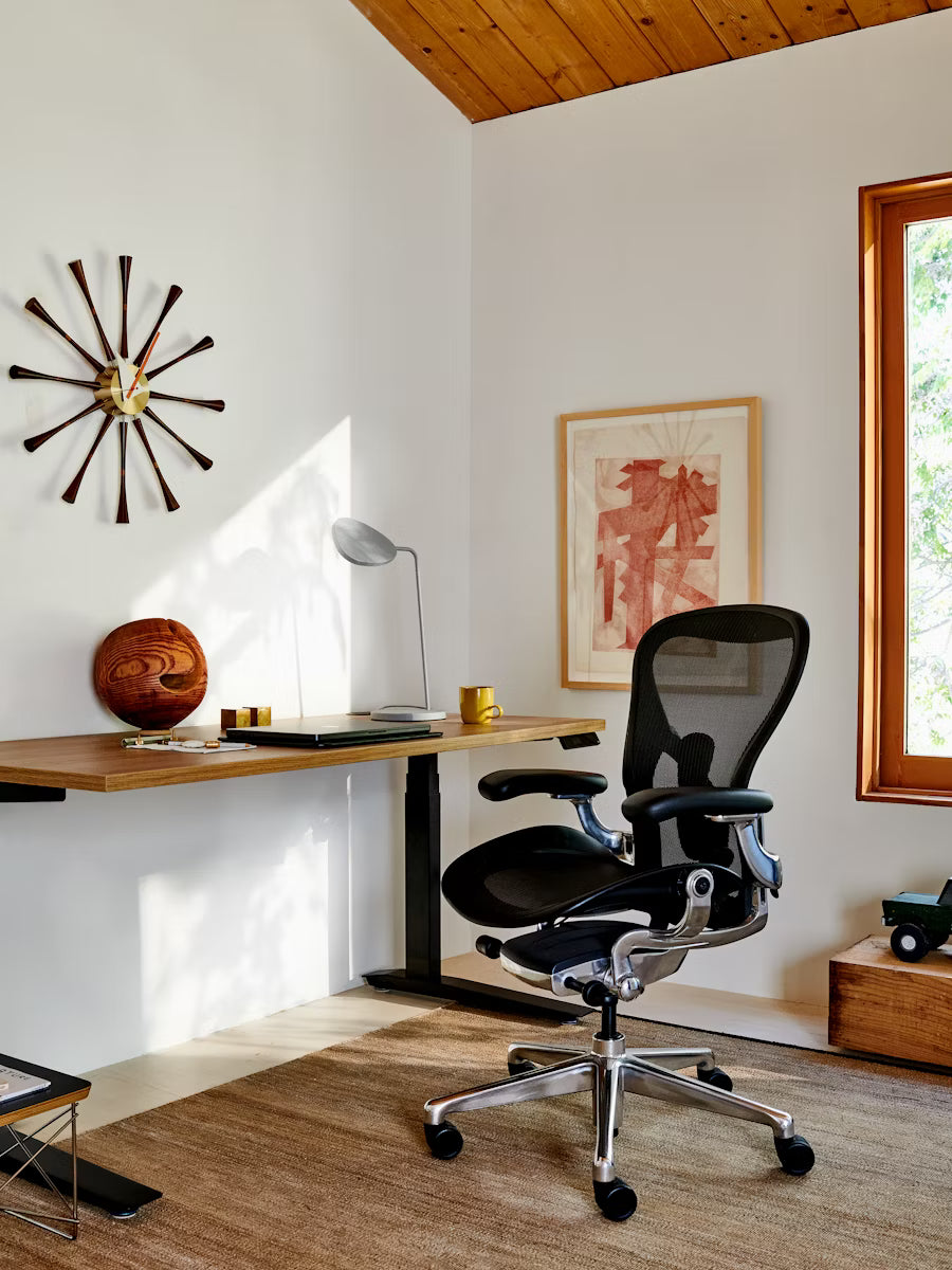 herman miller aeron remastered chair graphite onyx chair polished legs melbourne wfh setup