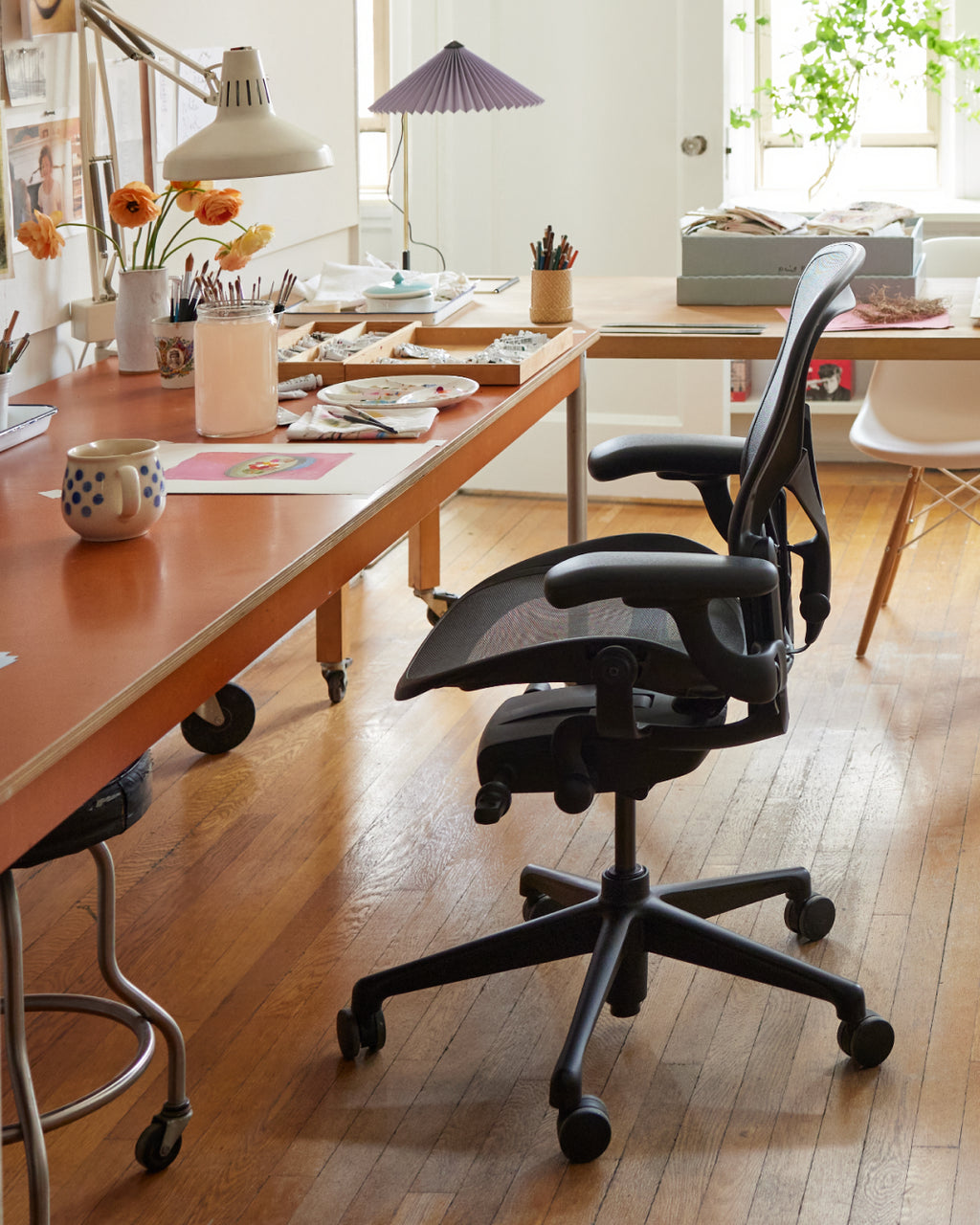 herman miller aeron remastered chair in graphite for art studio setup melbourne