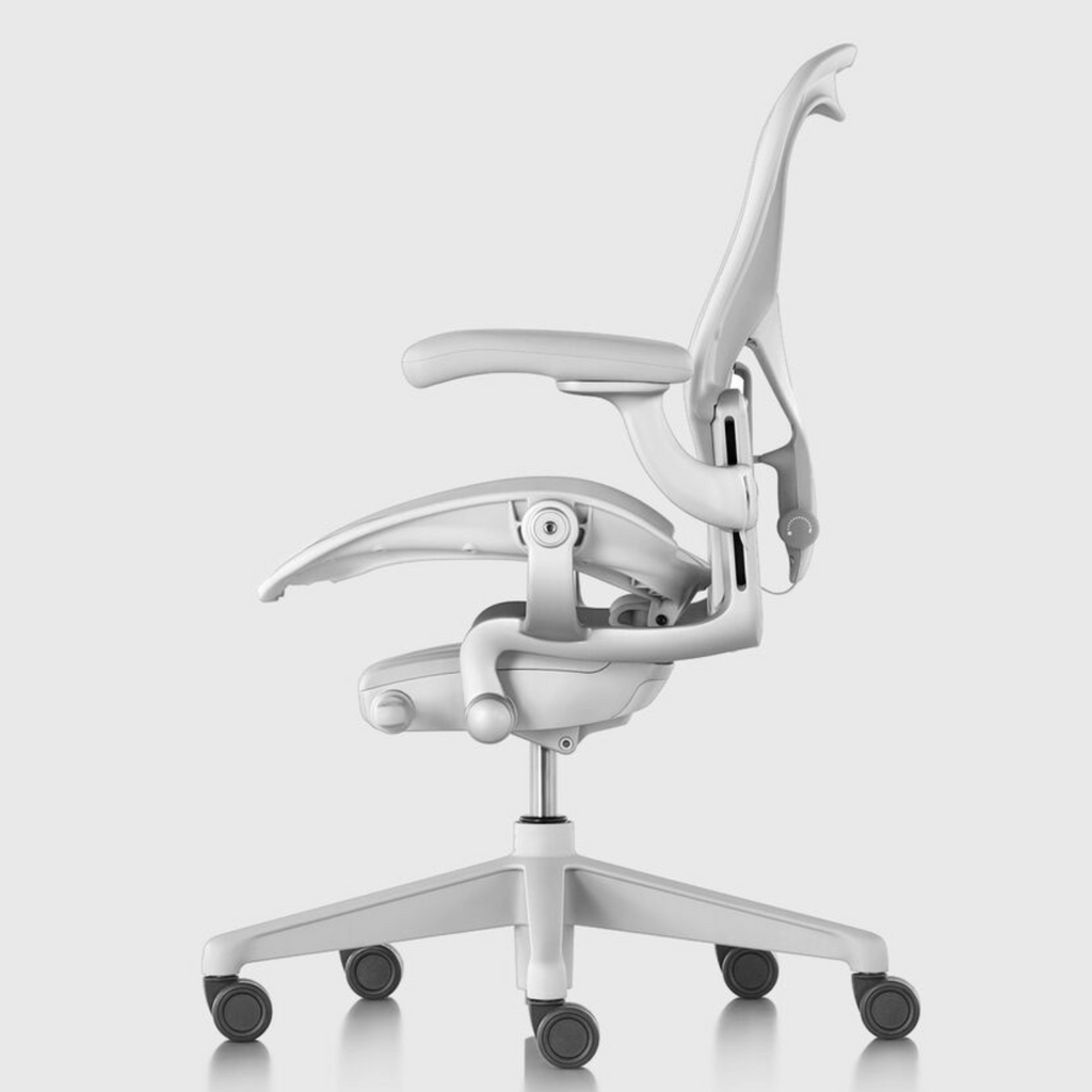 Herman Miller Aeron Remastered chair in Mineral, side view