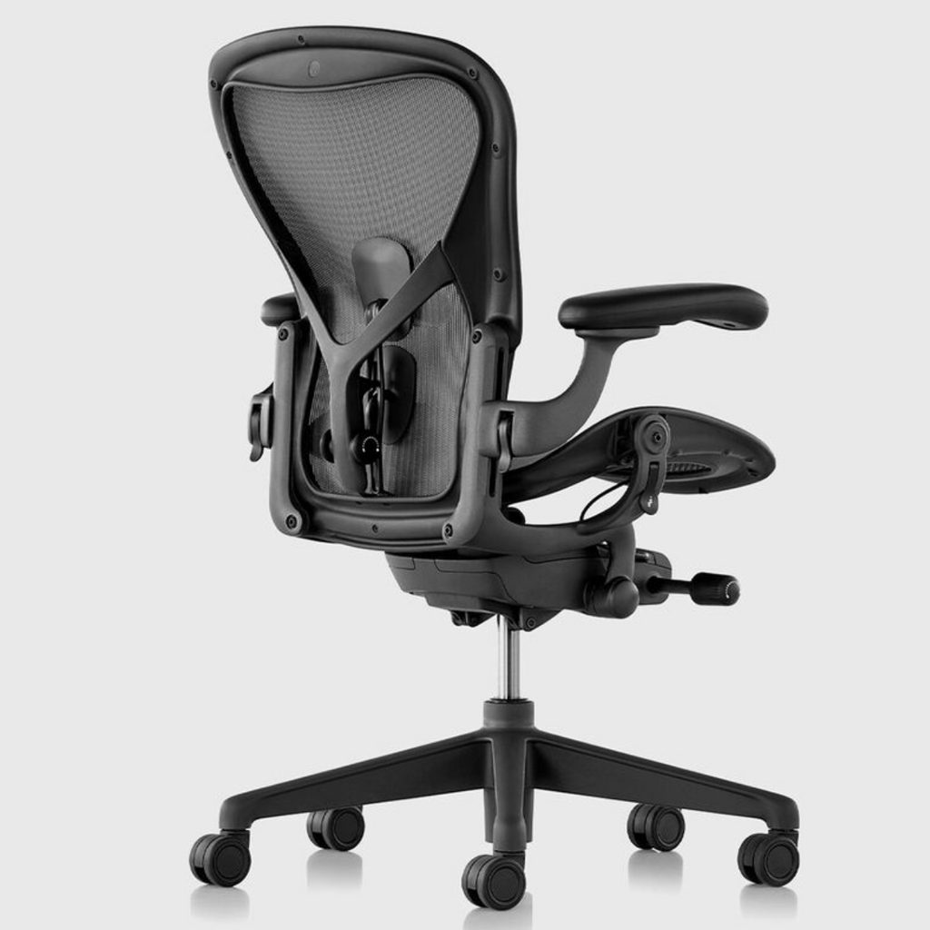 herman miller aeron remastered graphite chair product image side back