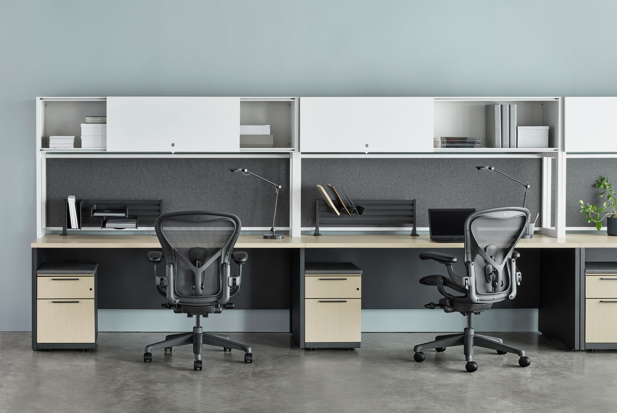 office furniture Herman Miller Aeron remastered graphite ergonomic chairs and standing desks