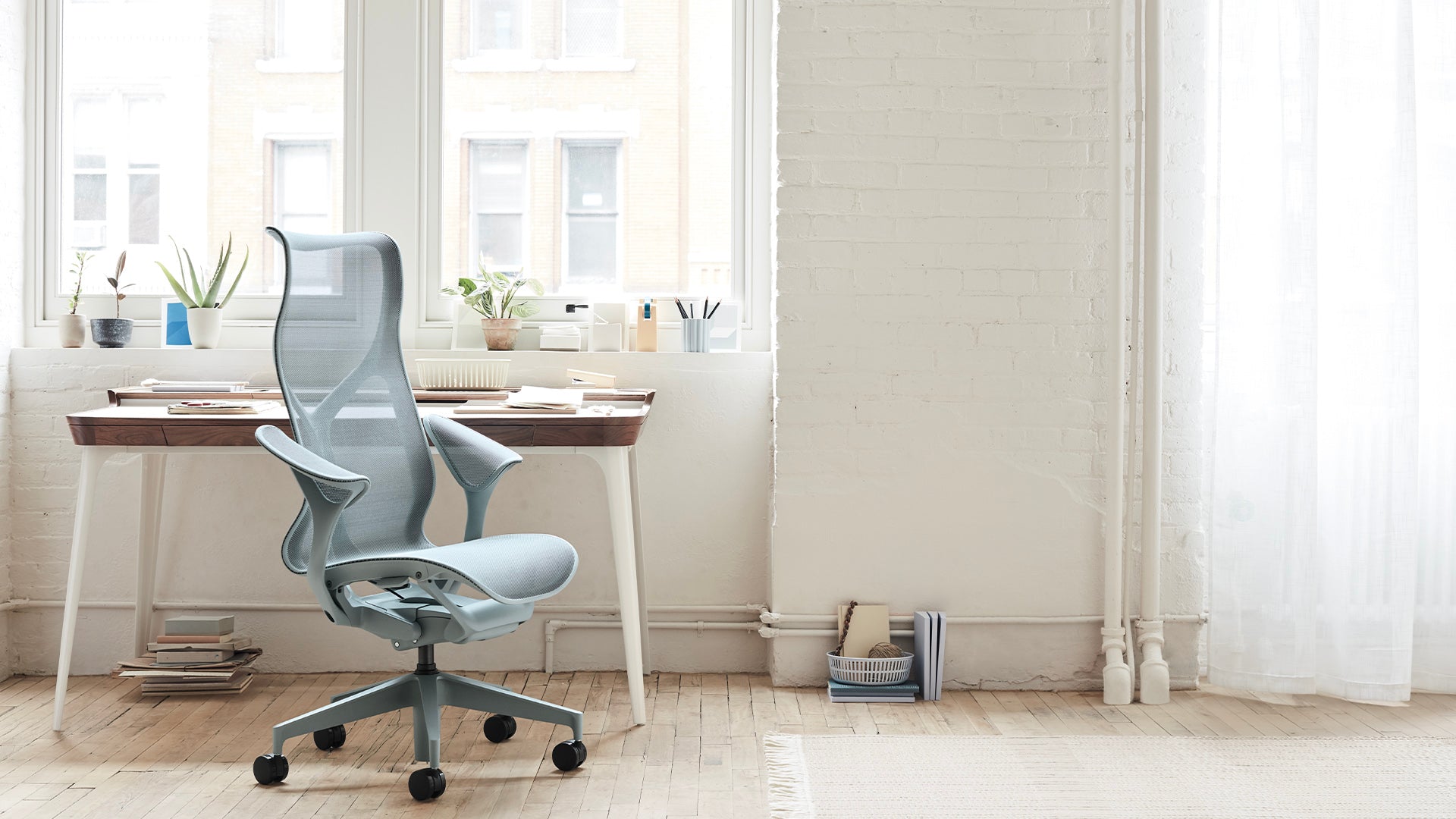 herman miller cosm designer ergonomic chair high back glacier
